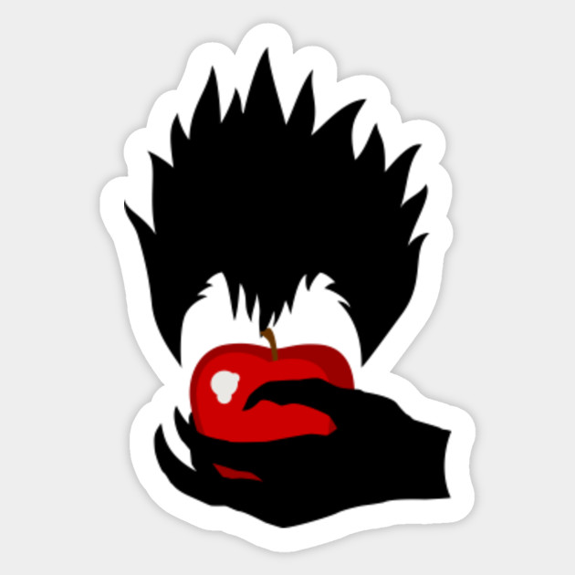 Ryuk Death Note An apple a day keeps death away Ryuk Sticker TeePublic